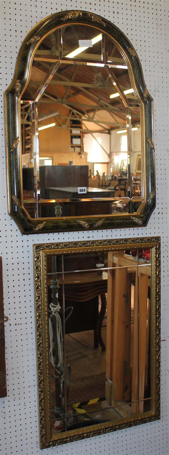 2 gilt frame wall mirrors